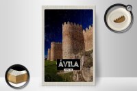 Holzschild Reise 20x30cm Avila Spain Mittelalter Turm