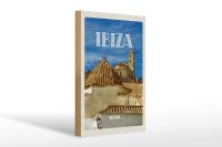 Holzschild Reise 20x30cm Retro Ibiza Spain Altstadt Urlaub