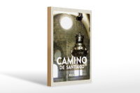 Holzschild Reise 20x30cm Camino de Santiago Spain