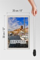 Holzschild Reise 20x30cm La ciotat France Meer Jachten Urlaub