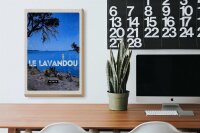 Holzschild Reise 20x30 m Retro Le Lavandou France Urlaub