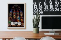Holzschild Reise 20x30cm Quimper Saint Corenwooden Kathedrale