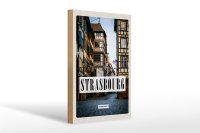 Holzschild Reise 20x30cm Strasbourg France la petite Panorama