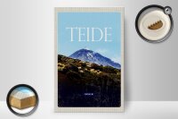 Holzschild Reise 20x30cm Retro Teide Spain höchste Berg