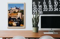 Holzschild Reise 20x30cm Tolerado Spain Altstadt Reiseziel