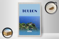 Holzschild Reise 20x30cm Toulon France Meer Urlaub Poster