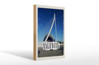 Holzschild Reise 20x30cm Valencia Spanien Hafenstadt
