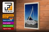 Holzschild Reise 20x30cm Valencia Spanien Hafenstadt