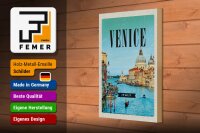 Holzschild Reise 20x30cm Venedig Venice Italy Meer Urlaub