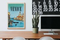 Holzschild Reise 20x30cm Venedig Venice Italy Meer Urlaub