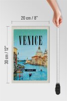 Holzschild Reise 20x30cm Venedig Venice Italy Meer Urlaub
