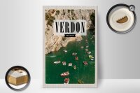 Holzschild Reise 20x30cm Verdon France Verdonschlucht Meer