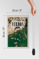 Holzschild Reise 20x30cm Verdon France Verdonschlucht Meer