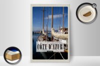 Holzschild Reise 20x30cm Cote dazur France Urlaubsort Meer