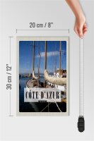Holzschild Reise 20x30cm Cote dazur France Urlaubsort Meer