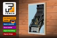 Holzschild Reise 20x30cm Eiffel Tower Paris Tourismus