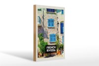 Holzschild Reise 20x30cm French Riviera Reiseziel Tourismus