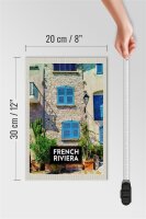Holzschild Reise 20x30cm French Riviera Reiseziel Tourismus