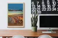 Holzschild Reise 20x30cm Gran Canaria Spain Panoramablick