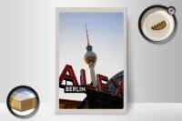 Holzschild Reise 20x30cm Berlin Deutschland Alex Fernsehturm Schild