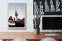 Holzschild Reise 20x30cm Berlin Deutschland Alex Fernsehturm Schild