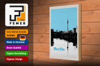 Holzschild Reise 20x30cm Berlin Deutschland Fluss Reiseziel