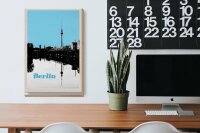 Holzschild Reise 20x30cm Berlin Deutschland Fluss Reiseziel
