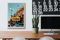 Holzschild Reise 20x30cm Cuba Karibik Innenstadt Urlaub