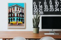 Holzschild Reise 20x30cm Cuba Karibik Oldtimer Haus