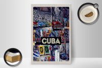 Holzschild Reise 20x30cm Cuba Karibik Freiheit Stadt Gemälde