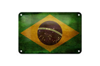 Blechschild Flagge 18x12cm Brasilien Schild
