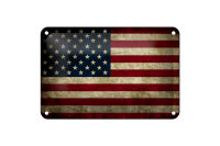 Blechschild Flagge 18x12cm Vereinigte Staaten Amerika USA