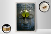 Holzschild Reise 20x30cm Indien Kopf Hindu Gott Blatt Gemälde