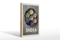 Holzschild Reise 20x30cm Indien Gewürze Fennel Cardamom Anise