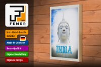 Holzschild Reise 20x30cm Indien Religion Hinduismus Skulptur