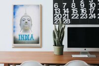 Holzschild Reise 20x30cm Indien Religion Hinduismus Skulptur