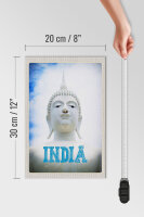 Holzschild Reise 20x30cm Indien Religion Hinduismus Skulptur