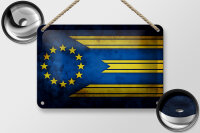 Blechschild Flagge 18x12cm Europa Fahne