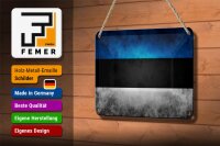Blechschild Flagge 18x12cm Estland Fahne