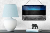 Blechschild Flagge 18x12cm Estland Fahne