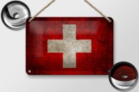 Blechschild Flagge 18x12cm Schweiz Fahne