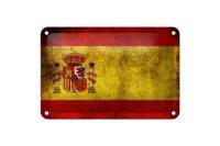 Blechschild Flagge 18x12cm Spanien Fahne