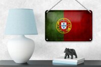 Blechschild Flagge 18x12cm Portugal Fahne