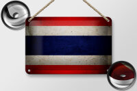Blechschild Flagge 18x12cm Thailand Fahne Wanddeko