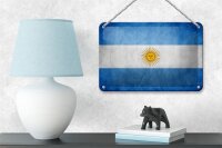 Blechschild Flagge 18x12cm Argentinien Fahne