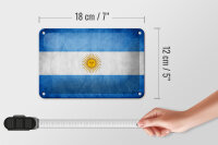 Blechschild Flagge 18x12cm Argentinien Fahne