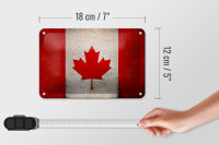 Blechschild Flagge 18x12cm Kanada Fahne Wanddeko
