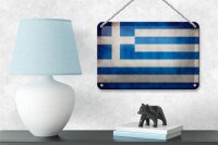 Blechschild Flagge 18x12cm Griechenland Fahne