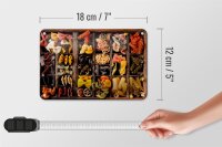 Blechschild Essen 18x12cm Nudeln Nudelarten Pasta