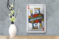 Blechschild Spruch 12x18cm Bier König drink Beer King